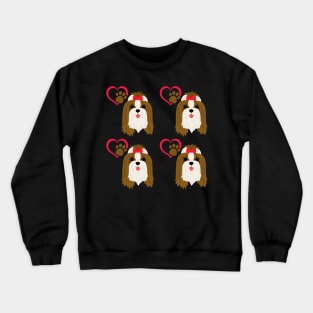 shih tzu dog pattern Crewneck Sweatshirt